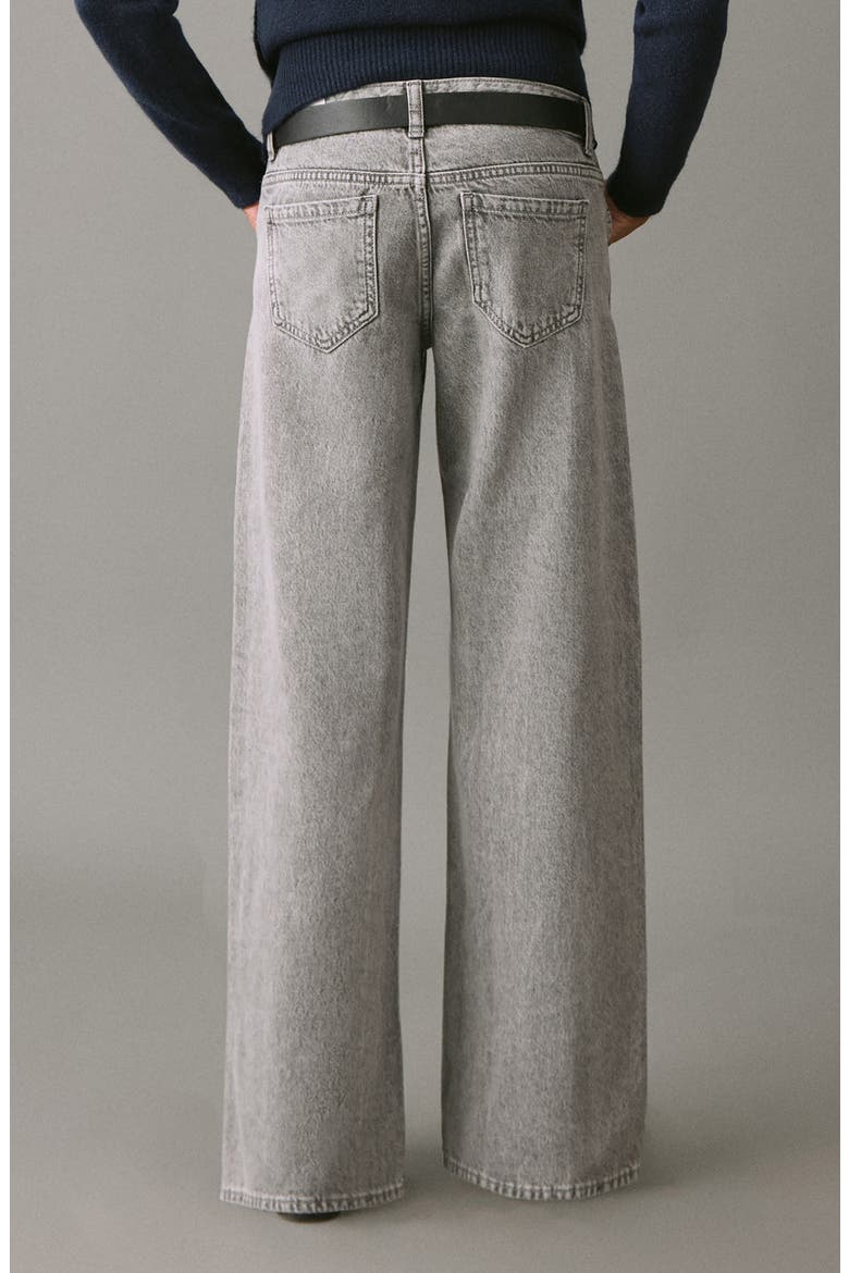 Low Rise Straight Leg Jeans, Alternate, color, DENIM GREY