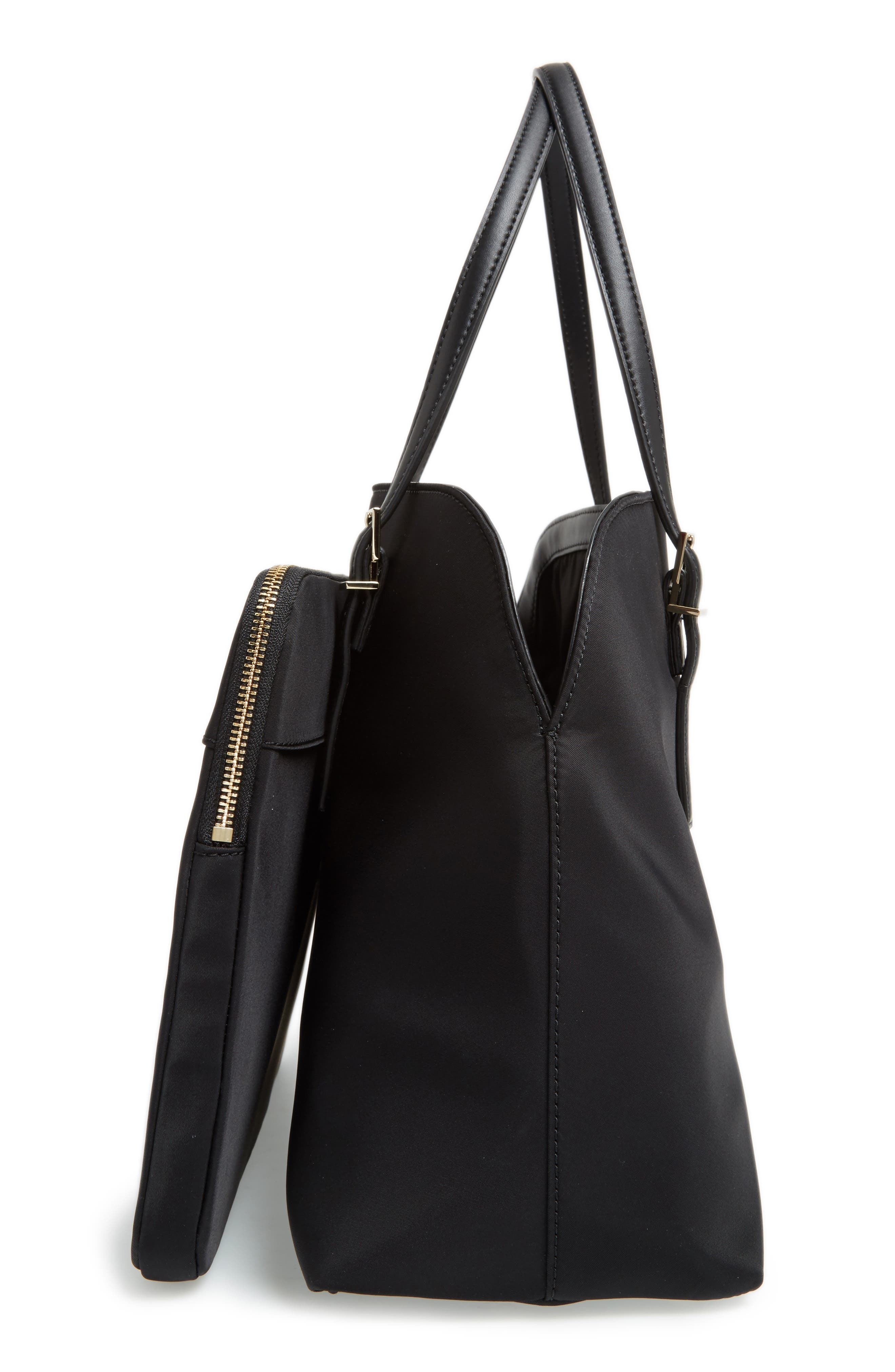 watson lane - marybeth nylon tote, Alternate, color, BLACK