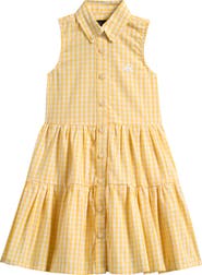 Brooks Brothers Kids' Gingham Tiered Shirtdress