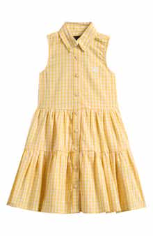 Brooks Brothers Kids' Gingham Tiered Shirtdress