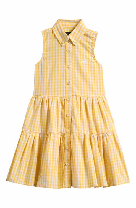 Brooks Brothers Kids' Gingham Tiered Shirtdress