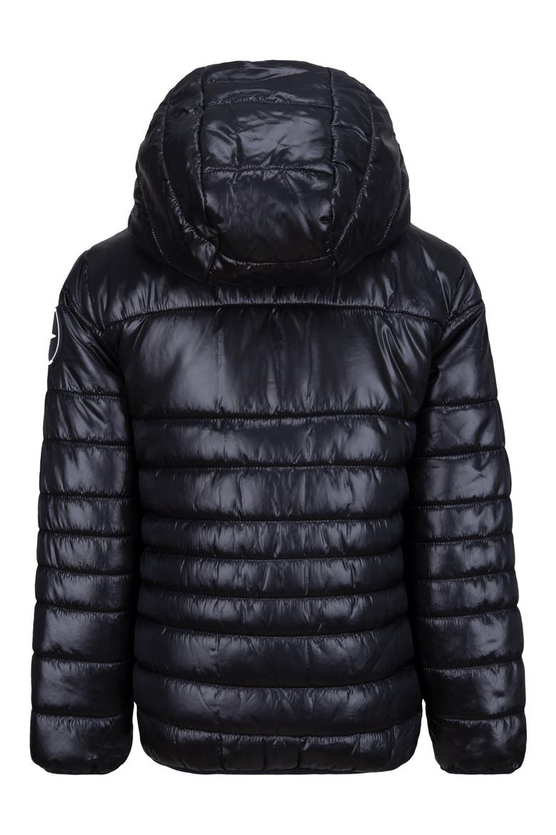 Kids' Midweight Hooded Puffer Jacket, Alternate, color, BLACK