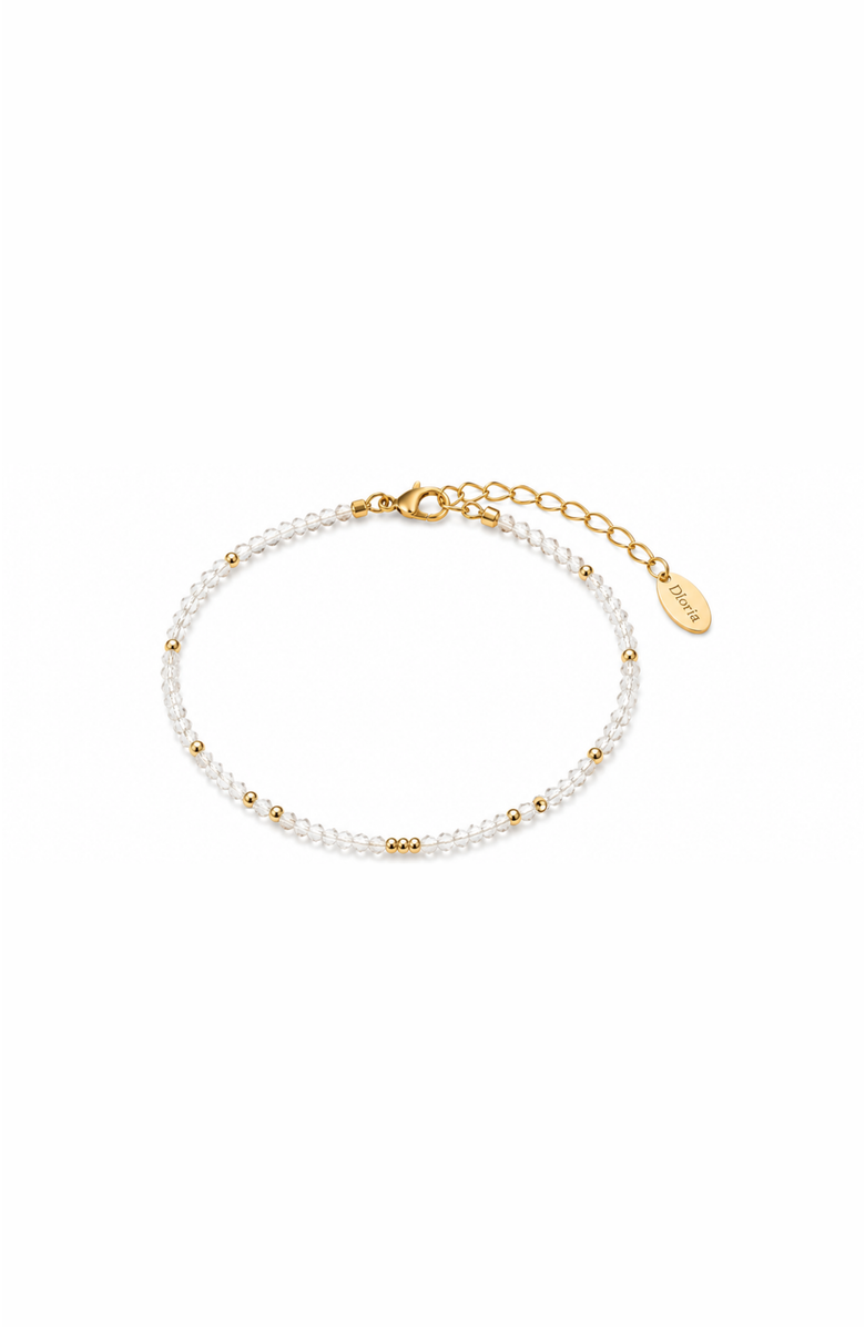DLORIA Sea Mist Beaded Bracelet, Main, color, White