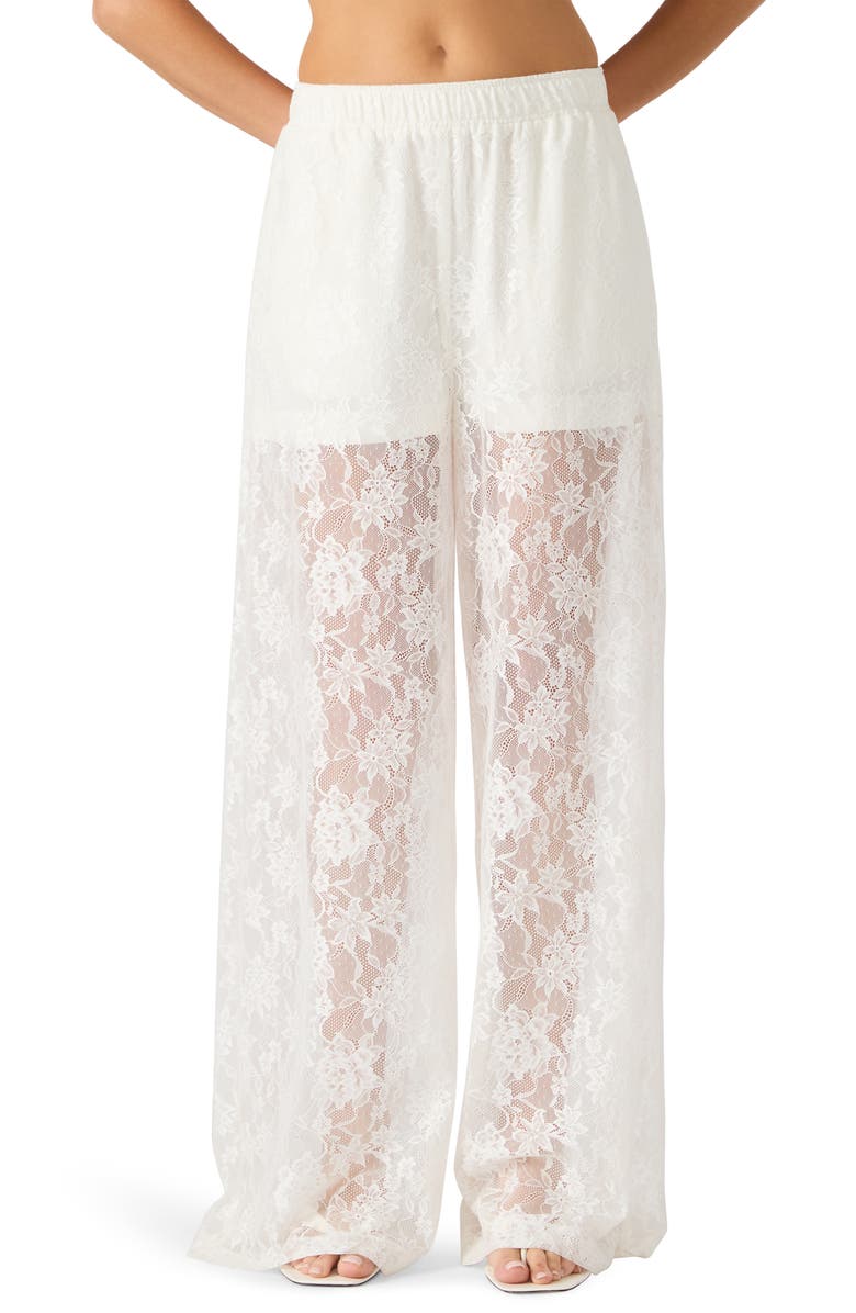 Steve Madden Sedona Lace Wide Leg Pants, Main, color, Cream