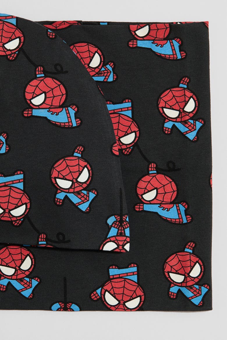 2-piece Beanie And Tube Scarf Set, Alternate, color, Dark gray/Spider-Man