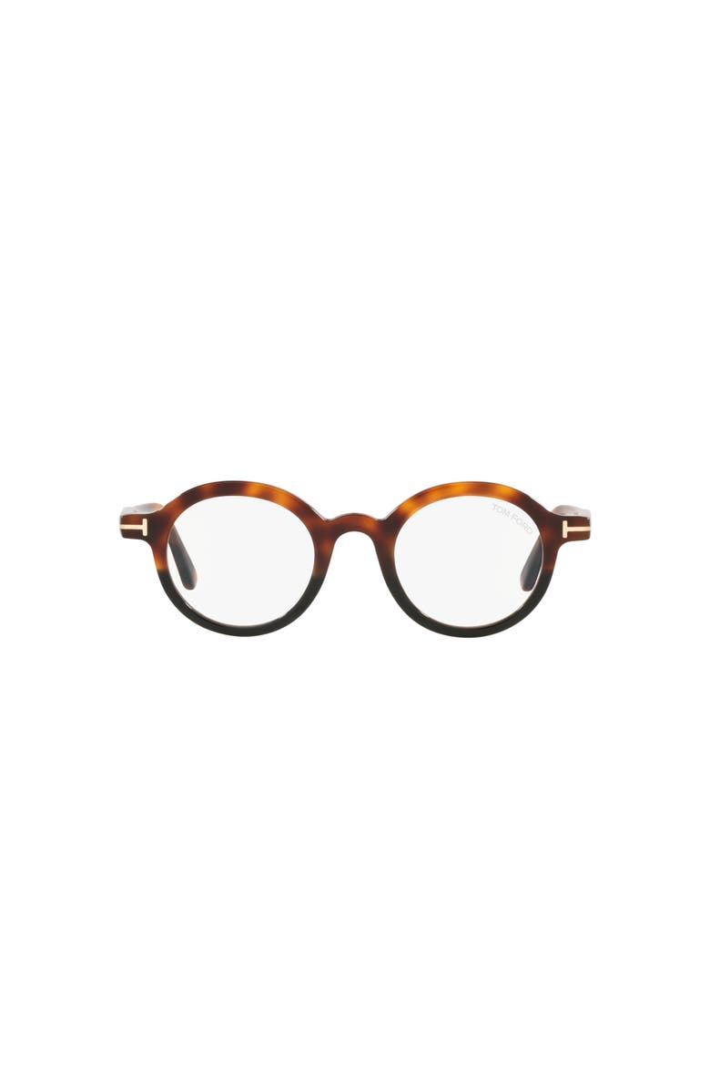TOM FORD 45mm Round optical glasses, Alternate, color, Tortoise