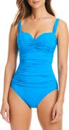 BLEU by Rod Beattie Kore Shirred Underwire One-Piece Swimsuit