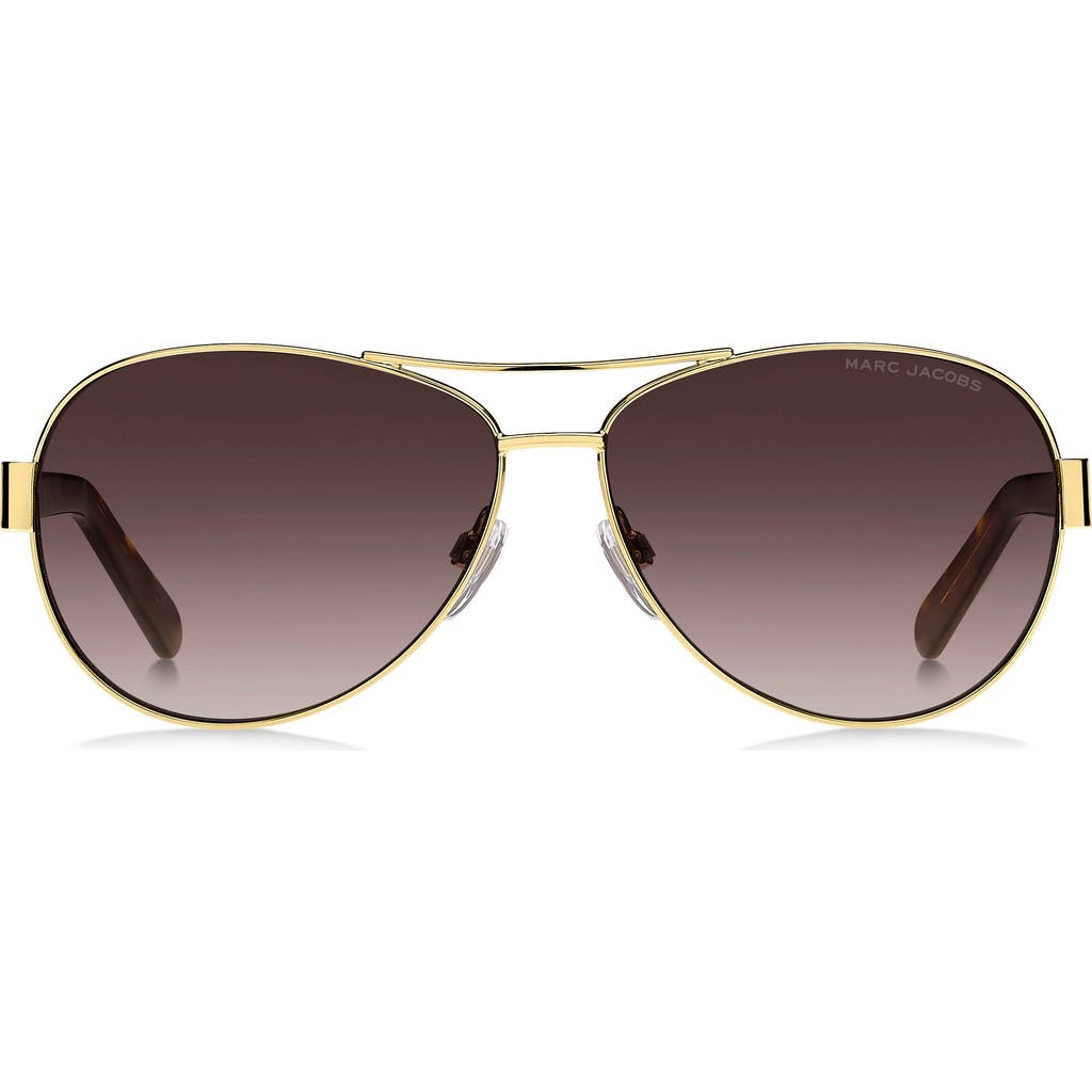 Marc Jacobs 60mm Aviator Sunglasses In 006j-ha