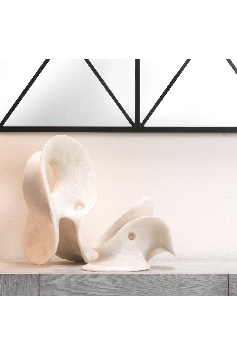 Amorphous Resin Decorative Table Object, White, Alternate, color, White
