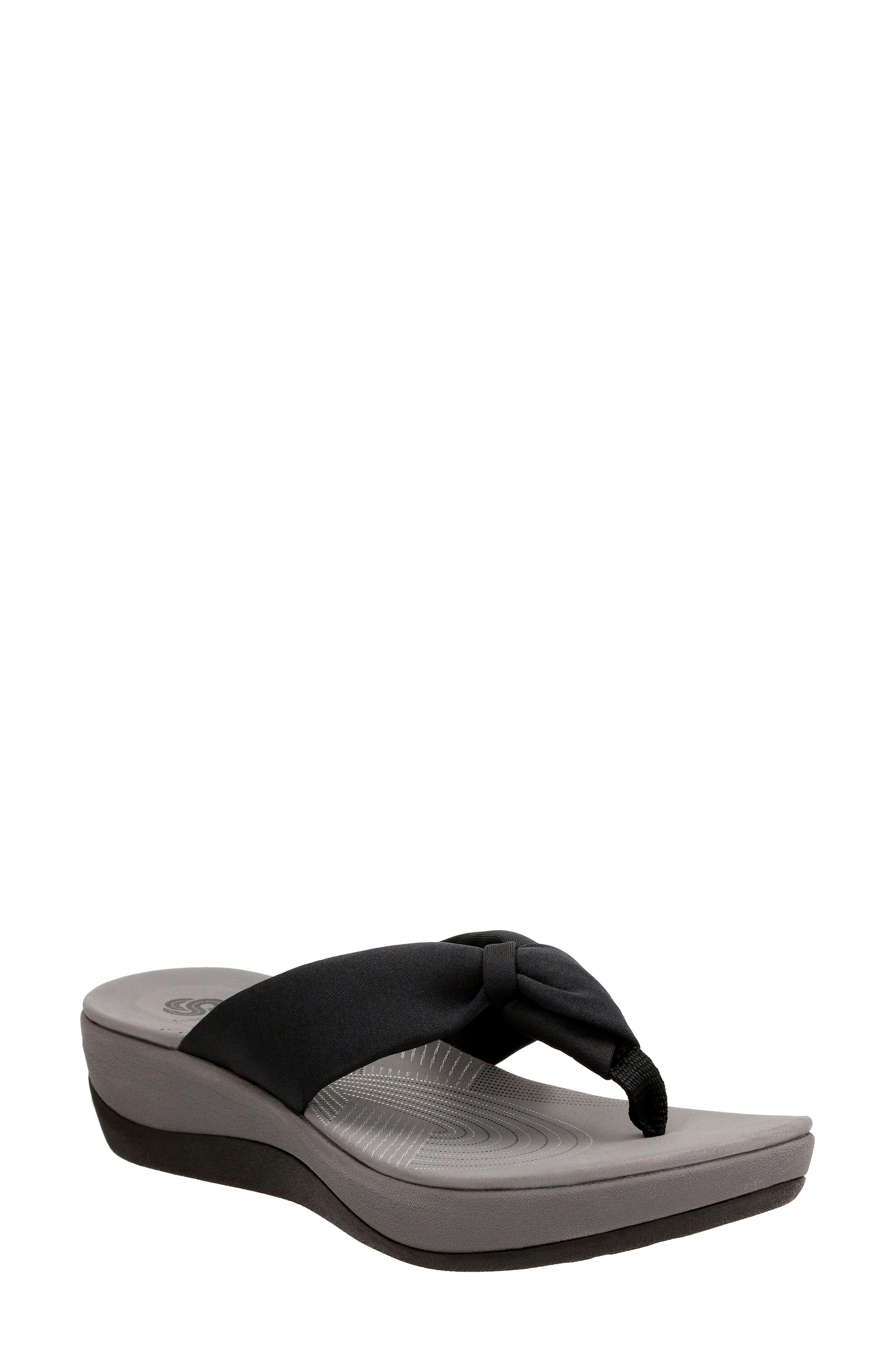 Arla Glison Flip Flop, Main, color, BLACK FABRIC