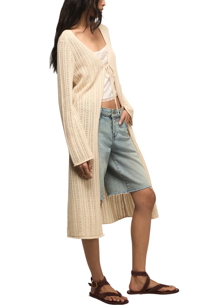 Lucky Brand Festival Pointelle Duster, Alternate, color, Whitecap Gray