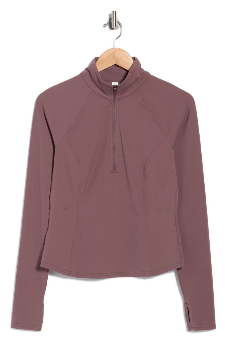 Serenity Half Zip Pullover, Alternate, color, GREY PLUM