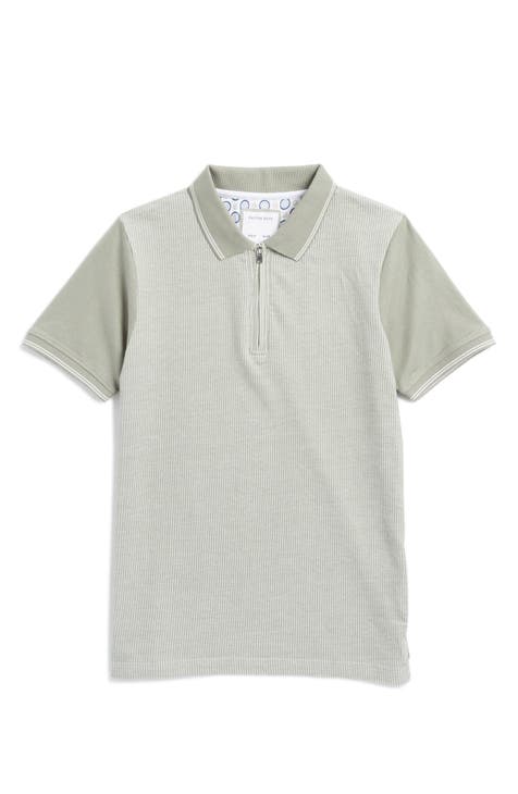 Kids' Cotton Quarter Zip Polo (Big Kid)