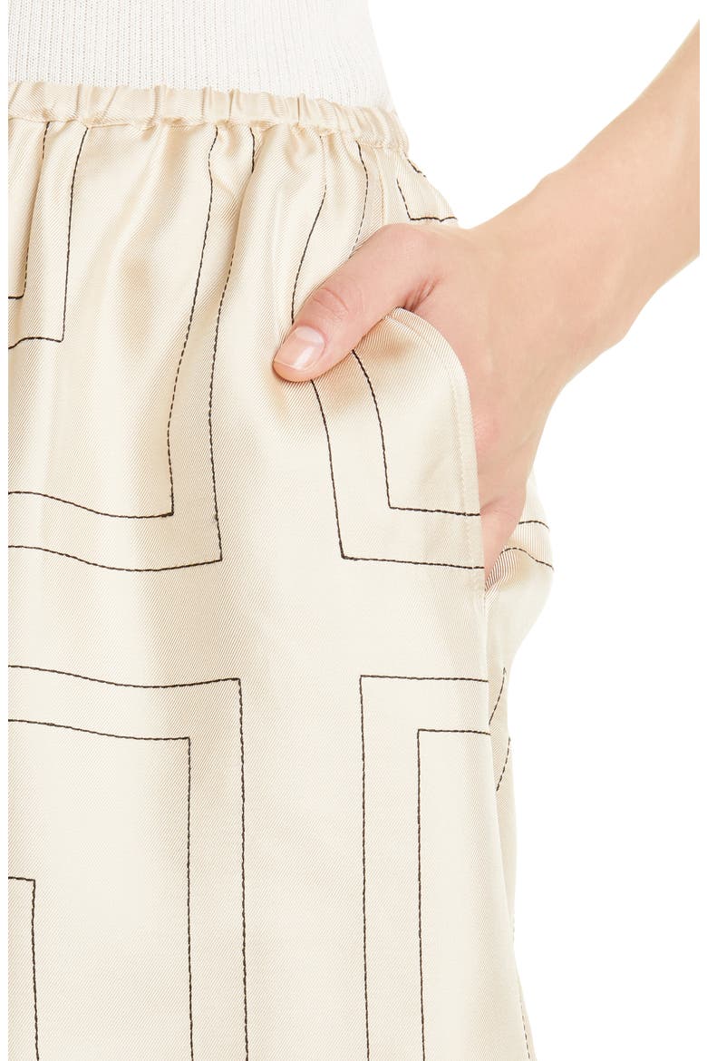 Monogram Pull-On Silk Shorts, Alternate, color, IVORY MONOGRAM