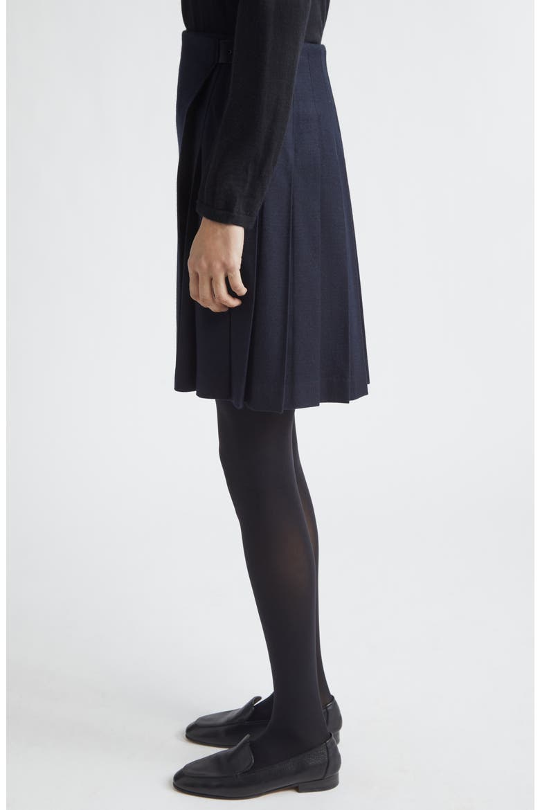 x Le Kilt Glen Plaid Wool & Cashmere Kilt, Alternate, color, NAVY SHADOW CHECK