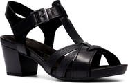 Clarks® Kymber Ankle Strap Block Heel Sandal