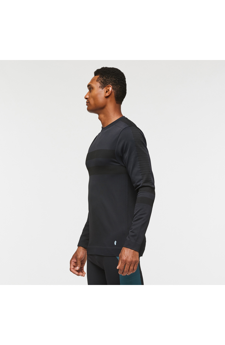 Cotopaxi Debajo Seamless Baselayer Crew - Men's, Alternate, color, Cotopaxi Black