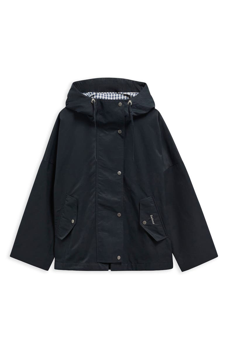 Barbour Kingswood Showerproof Hooded Jacket, Alternate, color, Dark Navy/ Navy Gingham