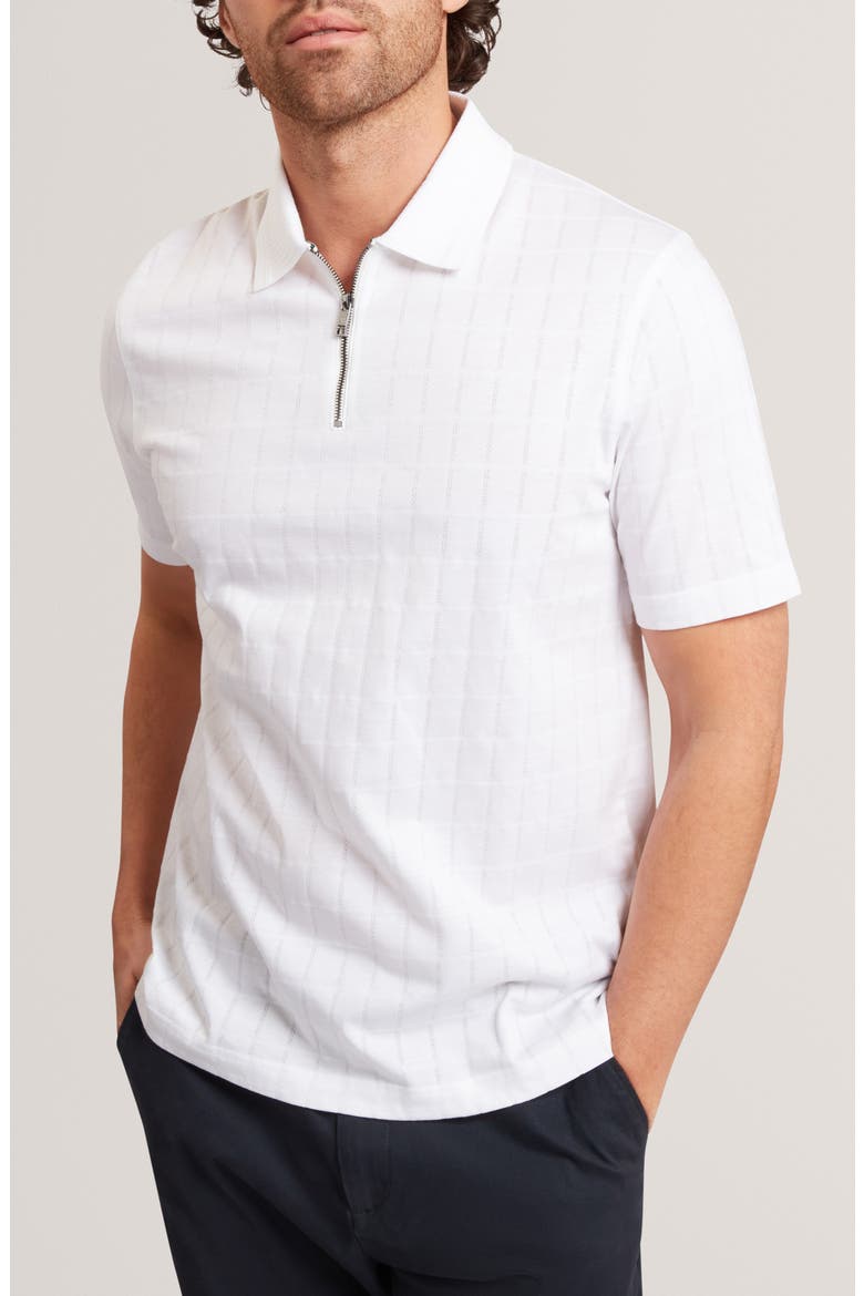 Victor Quarter Zip Polo, Main, color, WHITE
