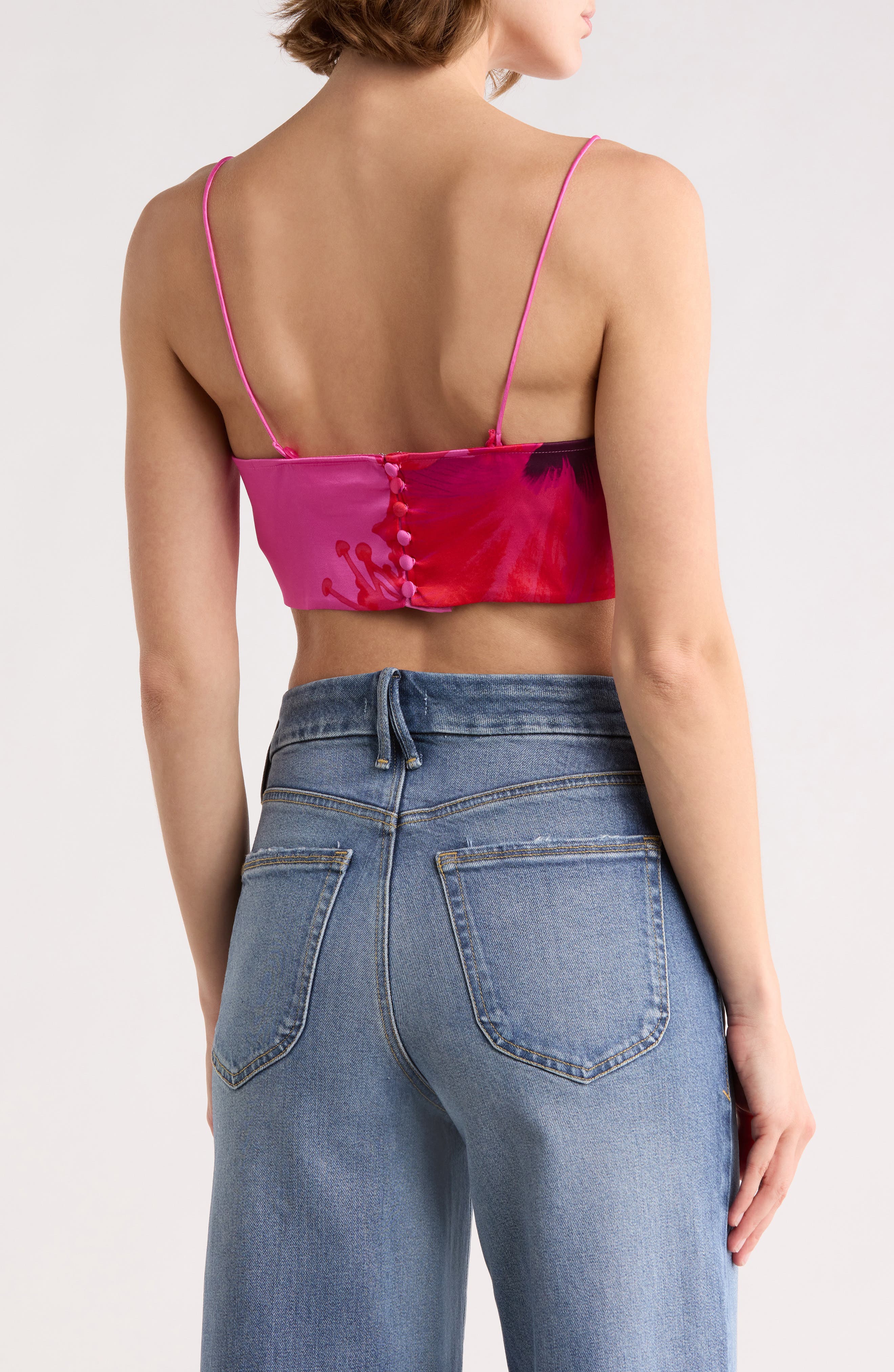 Satin Draped Crop Top - image 2