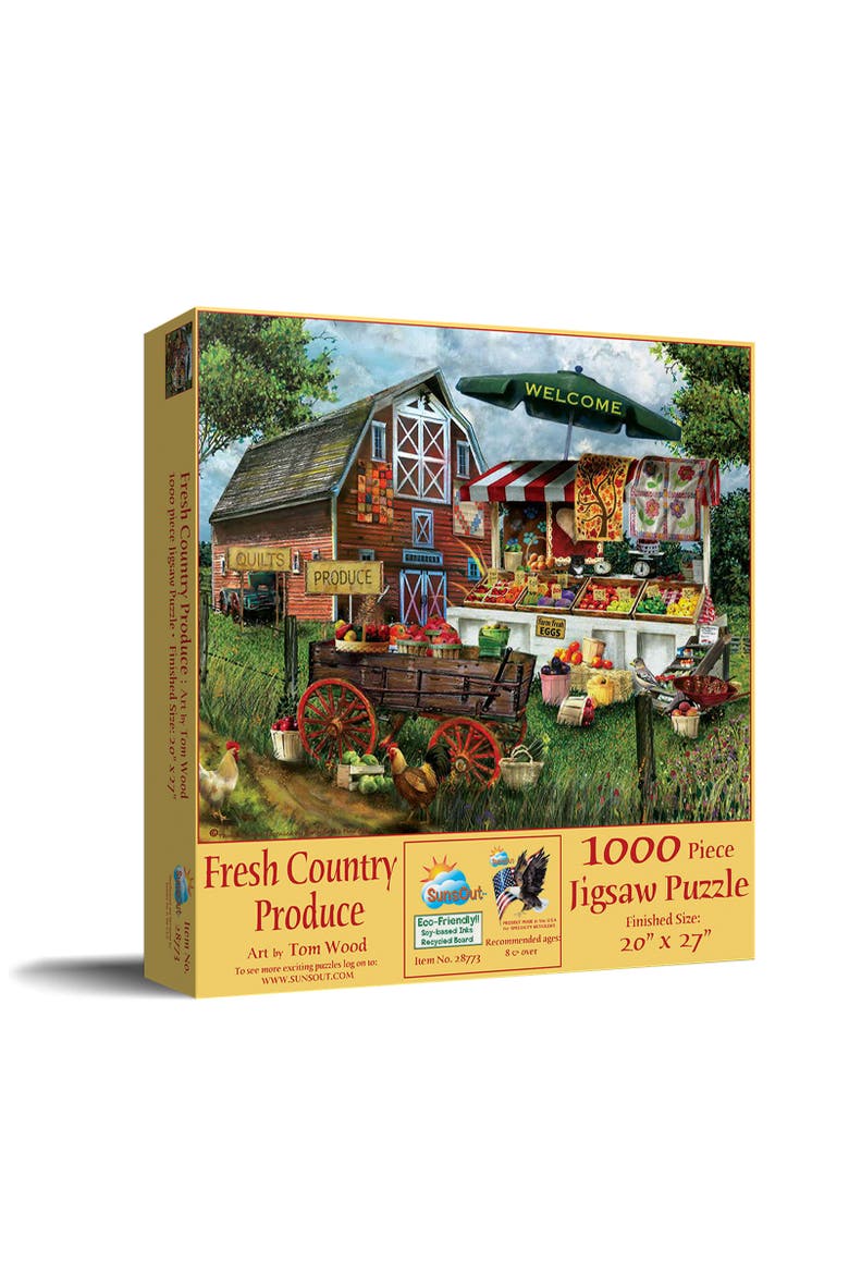 Fresh Country Produce 1000 piece Jigsaw Puzzle for Adults, Main, color, Multicolor