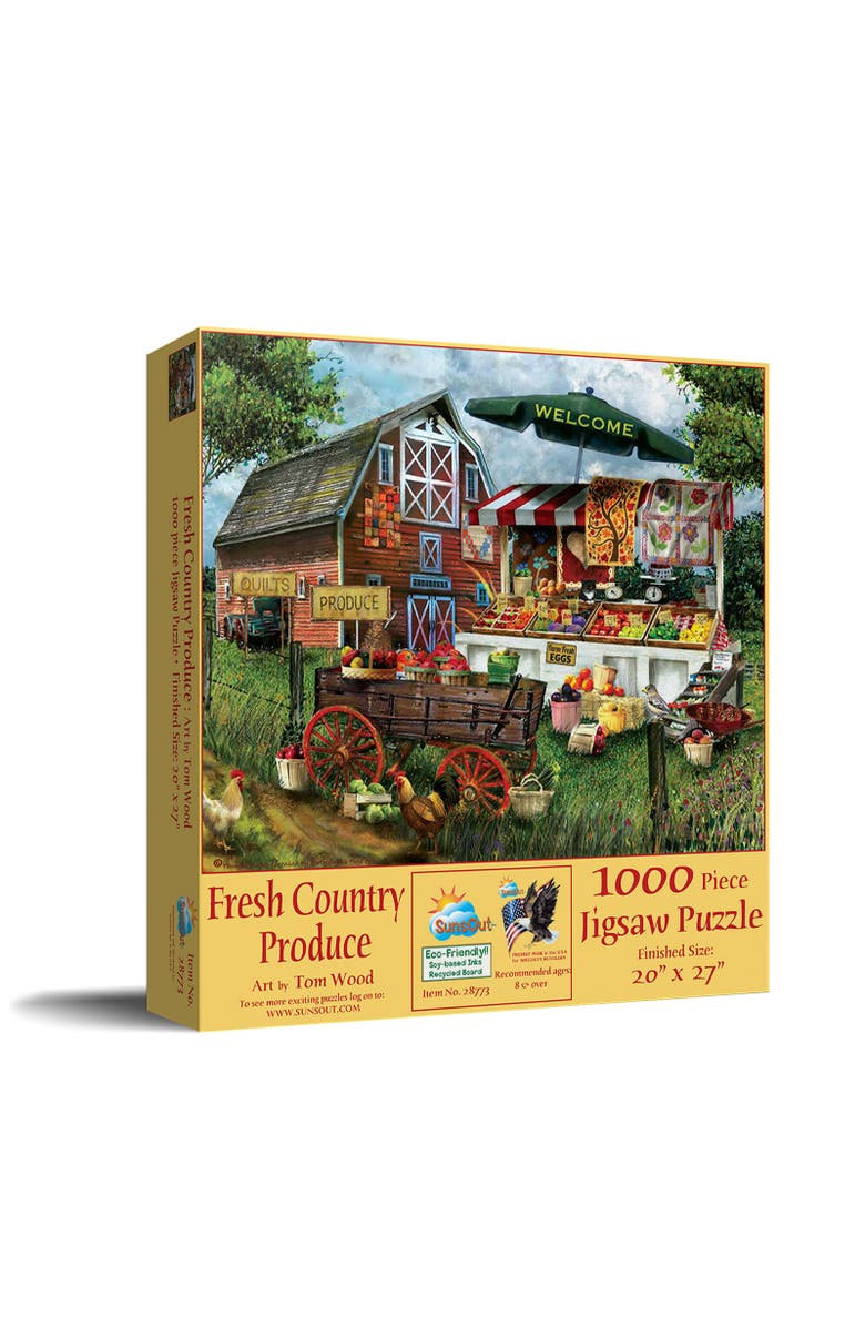 Sunsout Fresh Country Produce 1000 piece Jigsaw Puzzle for Adults, Main, color, Multicolor