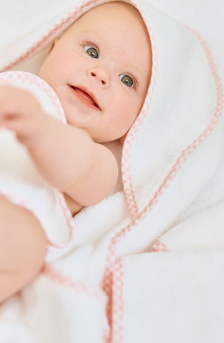 WEEZIE Organic Cotton Baby Hooded Towel, Alternate, color, Light Pink
