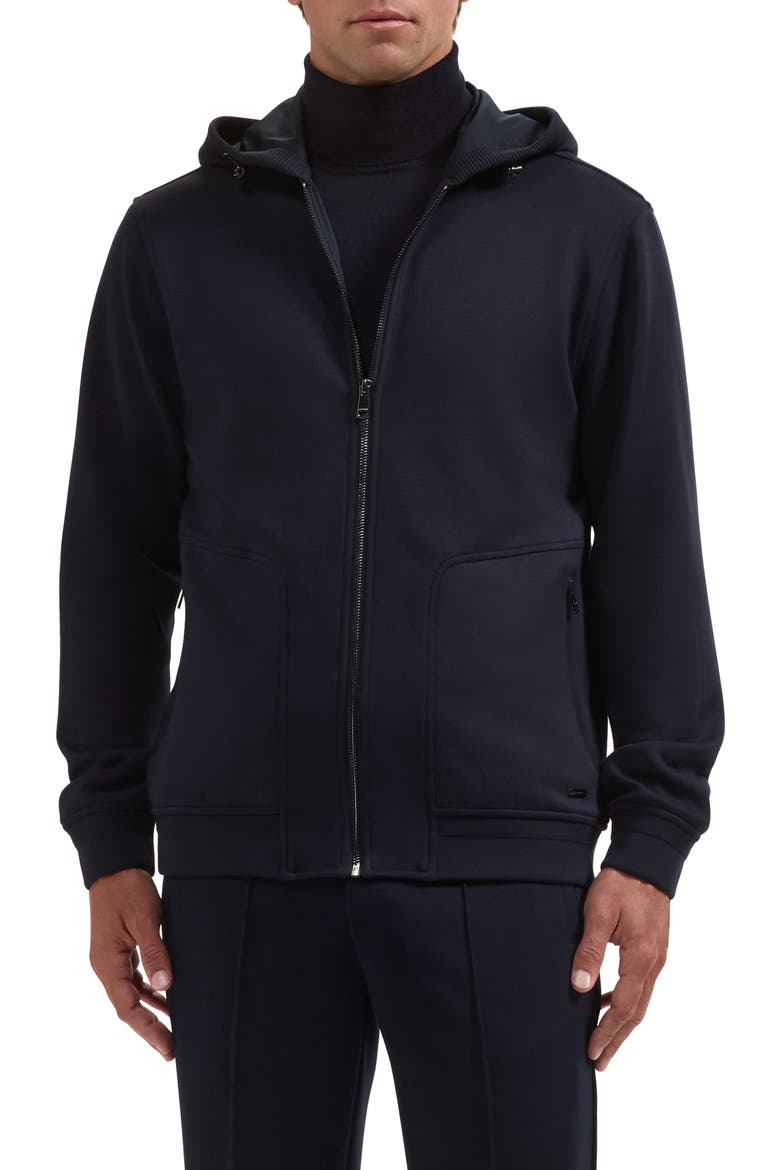 Soft Touch Full Zip Hoodie, Main, color, NAVY