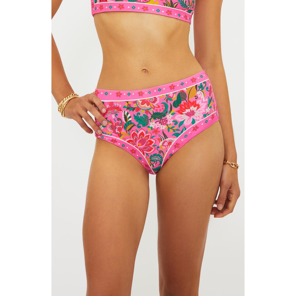 Beach Riot Marcella High Waist Bikini Bottoms In Multi