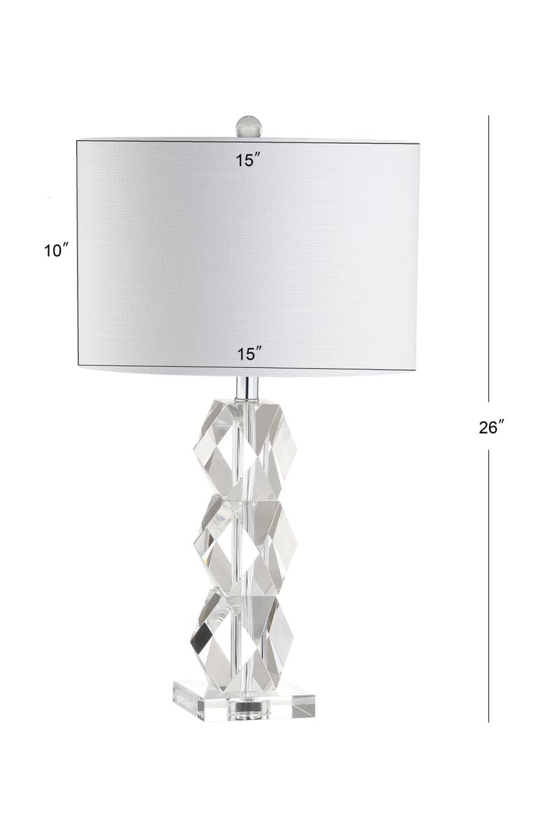JONATHAN Y Sofia 26" Crystal LED Table Lamp, Clear, Alternate, color, Clear