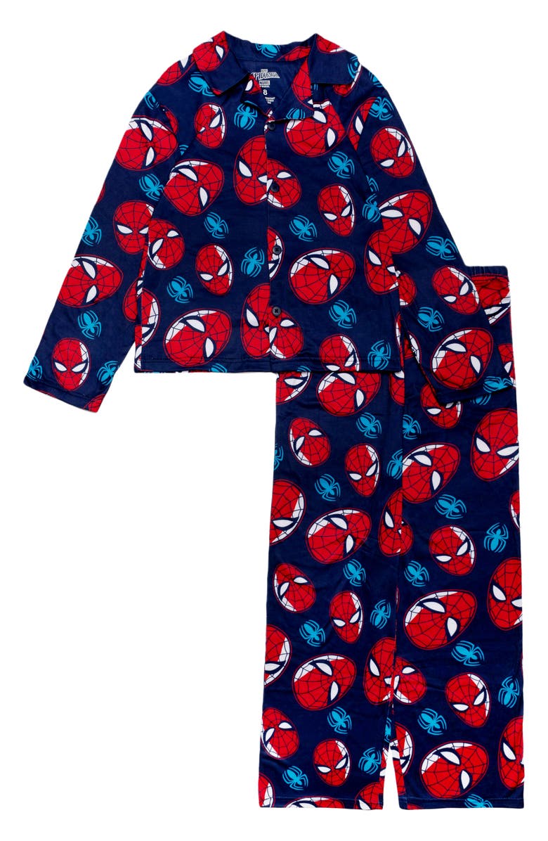 AME Kids' Spider-Man Long Sleeve Pajamas, Main, color, Blue