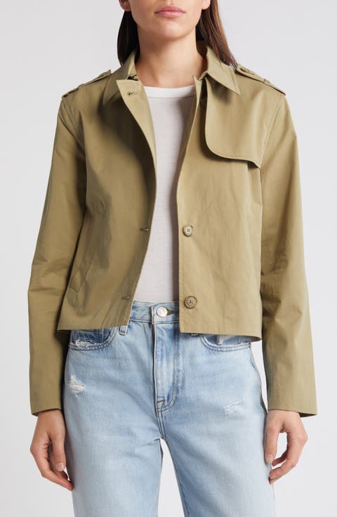 【PORTERNA】Atom Short Coat FRAME Short Trench Jacket | Nordstrom