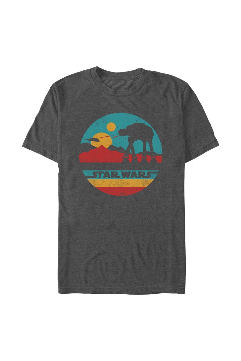 Men's Star Wars AT-AT Retro Circle  Graphic T-Shirt, Main, color, Charcoal Heather