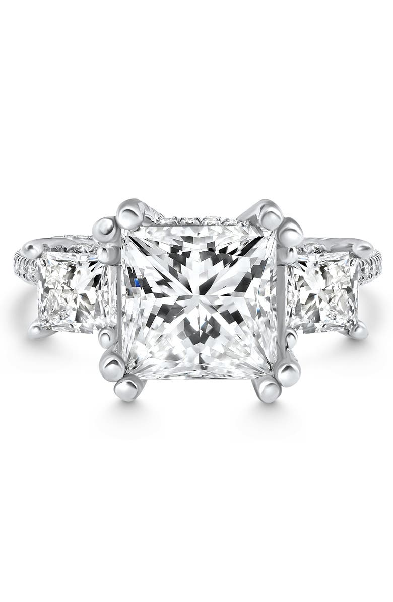 Bliss Diamond Certified 5.10Ct Princess Cut Diamond Engagement Ring 14k Gold Lab Grown, Main, color, 