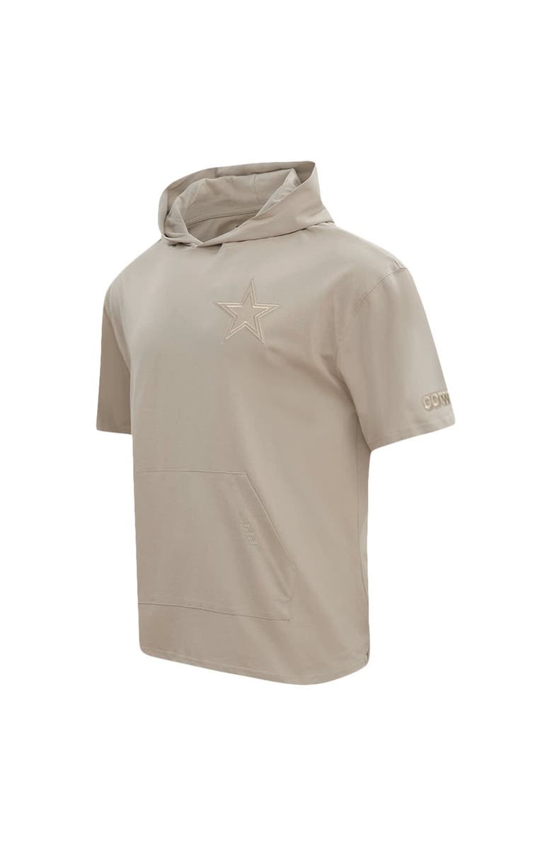 PRO STANDARD Men's Pro Standard Tan Dallas Cowboys Neutrals Capsule Short Sleeve Pullover Hoodie, Alternate, color, Tan