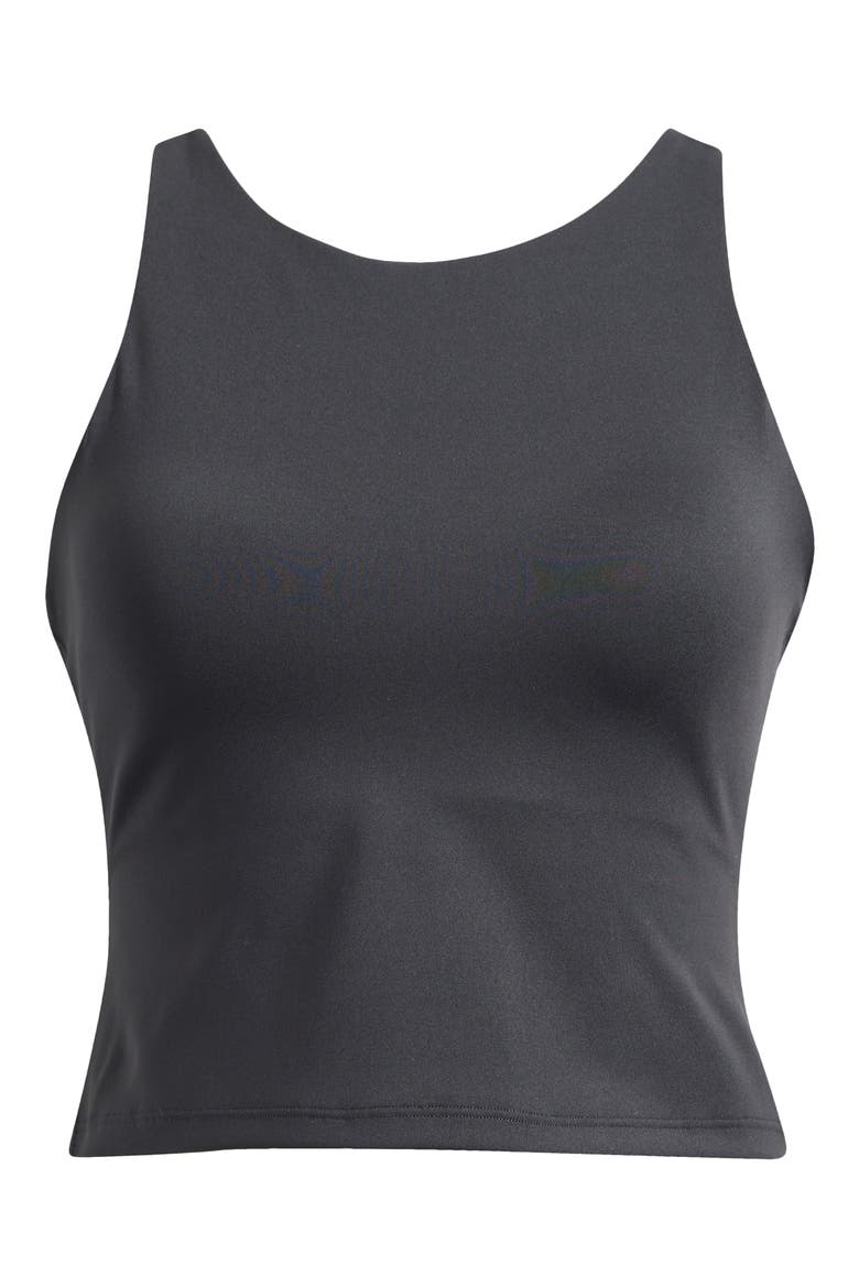 High Neck Crop Tank, Alternate, color, VERY BLACK