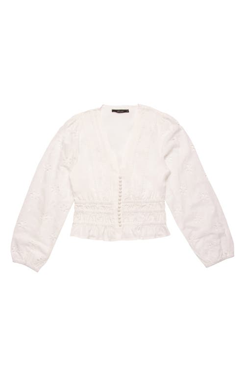 DELUC DELUC OLEIROS LONG SLEEVE COTTON TOP