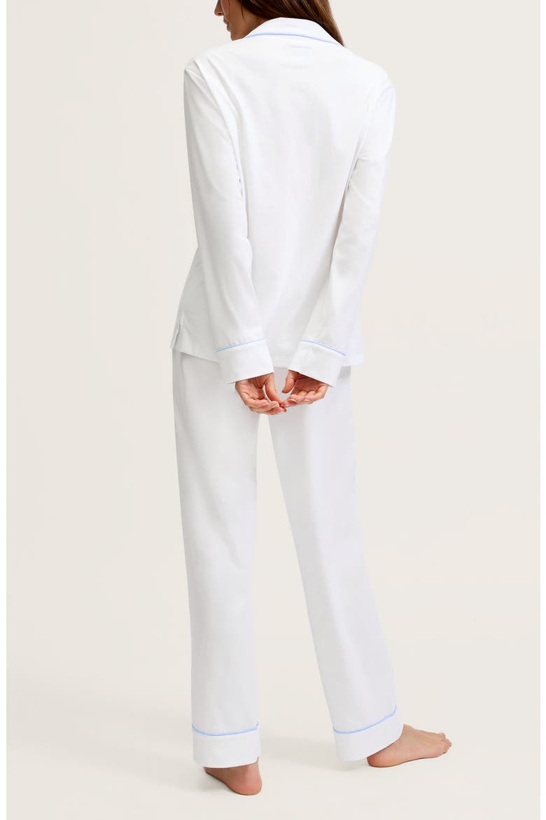 Pima Cotton Pajamas, Alternate, color, WHITE