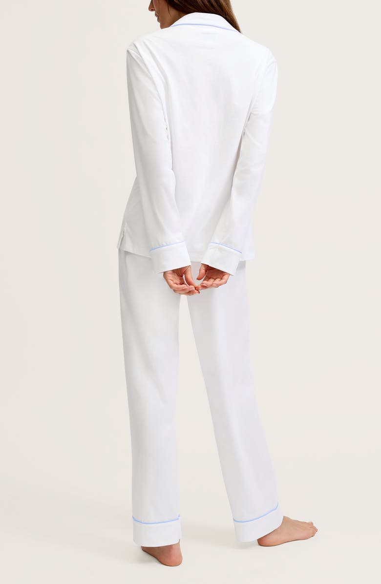 Petite Plume Pima Cotton Pajamas, Alternate, color, White