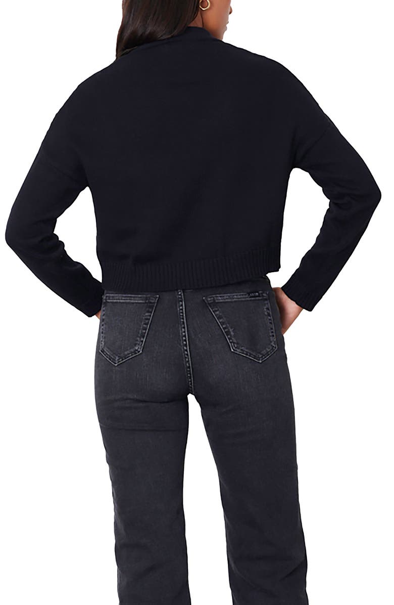 Paneros Clothing Diana Cropped Cardigan, Alternate, color, Black