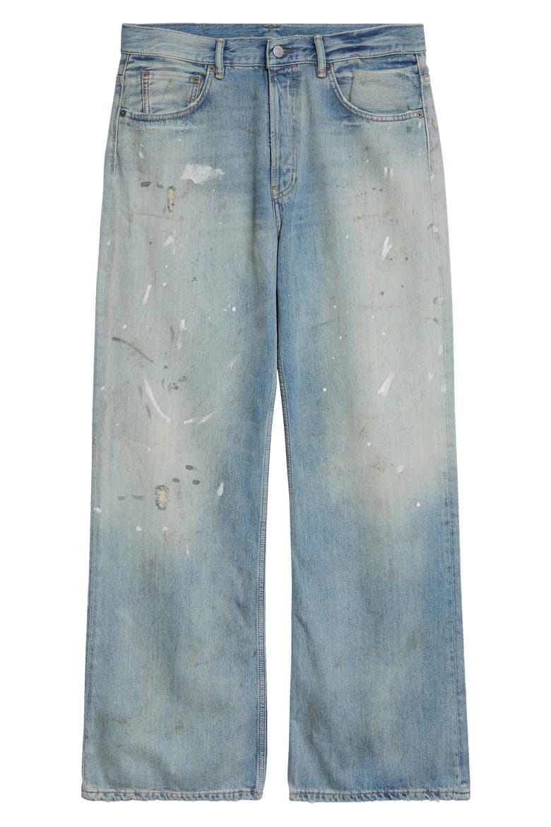 2021 Trafalgar Paint Slatter Wide Leg Jeans, Alternate, color, LIGHT BLUE