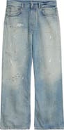 Acne Studios 2021 Trafalgar Paint Slatter Wide Leg Jeans