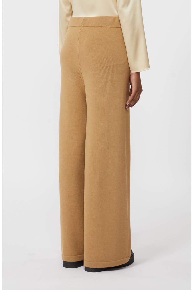 Hamburg Wide Leg Wool Sweater Pants, Alternate, color, CAMEL