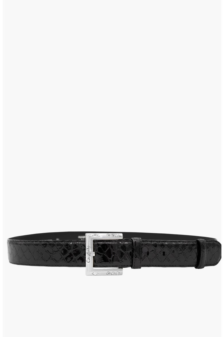 Gallop 810 Patent Leather Belt, Main, color, Black