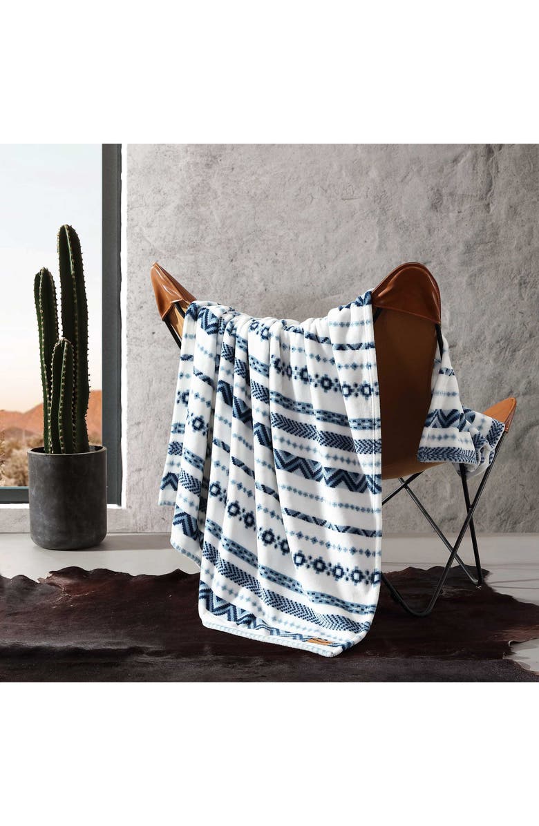 Wrangler Diamond Trail Throw Blanket, Alternate, color, Blue