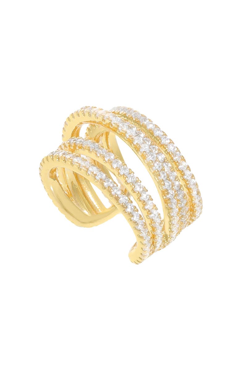 BY ADINA EDEN Adina's Jewels Pavé Ear Cuff, Main, color, 