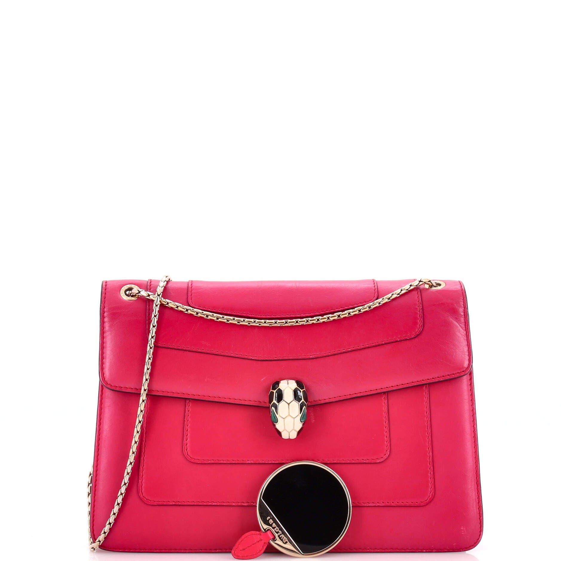Serpenti Forever Shoulder Bag Leather Medium, Alternate, color, Pink