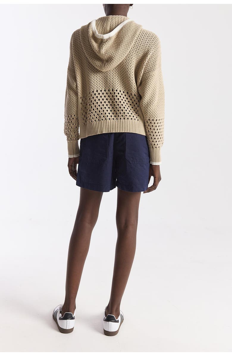 WISPR Mix Pointelle Zip Hoodie, Alternate, color, Fawn/Ivory