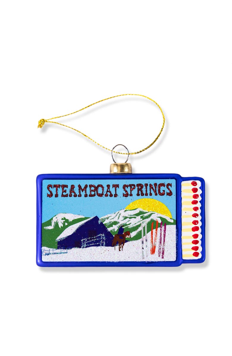 Furbish Matchbook Ornament - Steamboat Springs, Main, color, Blue