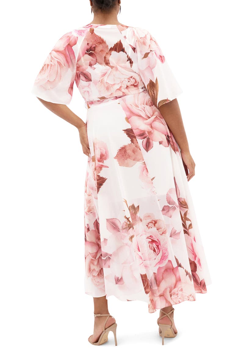 Lovers' Lane Floral Print Wrap Dress, Alternate, color, SUN PETALS